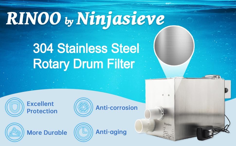 Automatische Roterende Trommelfilter voor Koi Tilapia Vijvers, Aquaria, Hydrocultuur, Aquaponics, Koi Vijver Filter 4T10-1 RDF
