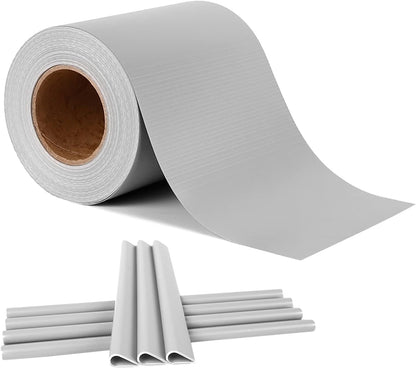 PVC Privacystroken – Inkijkwerende Stroken – Hekwerk Bescherming – Zichtwerende Folie – Windscherm – Duurzaam PVC 450 g/m² – Inclusief 90 Bevestigingsclips 195m x 19cm Lichtgrijs