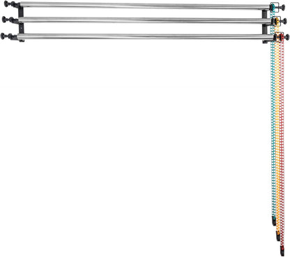 Fotografie 3 Rollen Wand/Celing/Light Stand Gemonteerd Handmatige Fotostudio Achtergrond Ondersteuning Systeem met 304cm Roestvrij Stalen Buis Crossbar