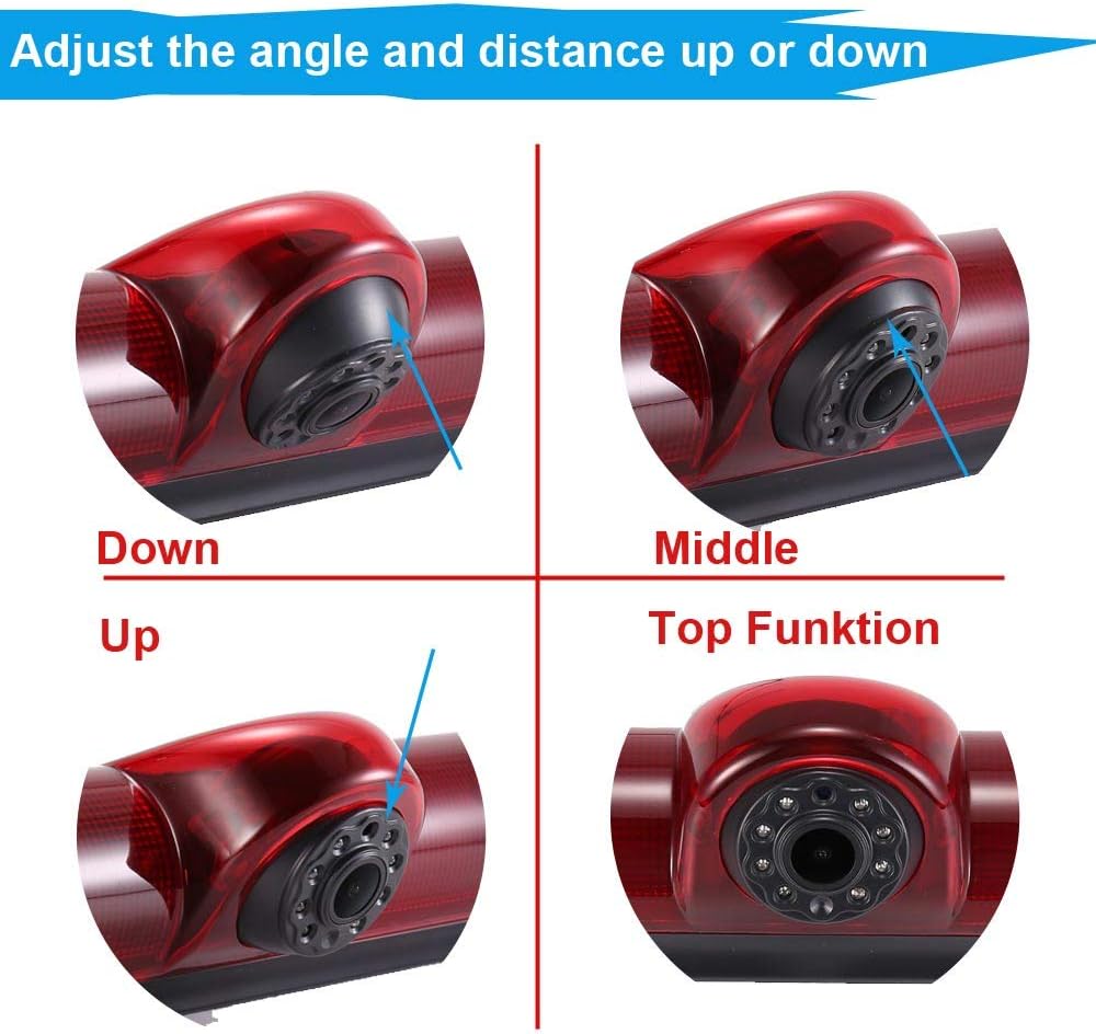 1280x720 pixels auto derde dak top mount remlicht camera remlicht achteruitrijcamera voor FIAT Talento Nissan NV300 Primastar Renault Traffic 3 opel Vauxhall vivaro + 7 inch LCD-monitor HD