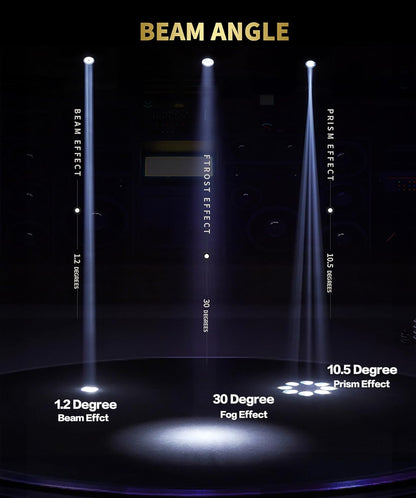 SHEHDS 230W 7R (8500K) Bewegend hoofd podium lichten lamp 14Gobos 14 kleuren wassen/straal/vorst/regenboog podium effect 8-facet prisma 1,2 ° ~ 30 ° straalhoek DMX512 geluid geactiveerde DJ lich