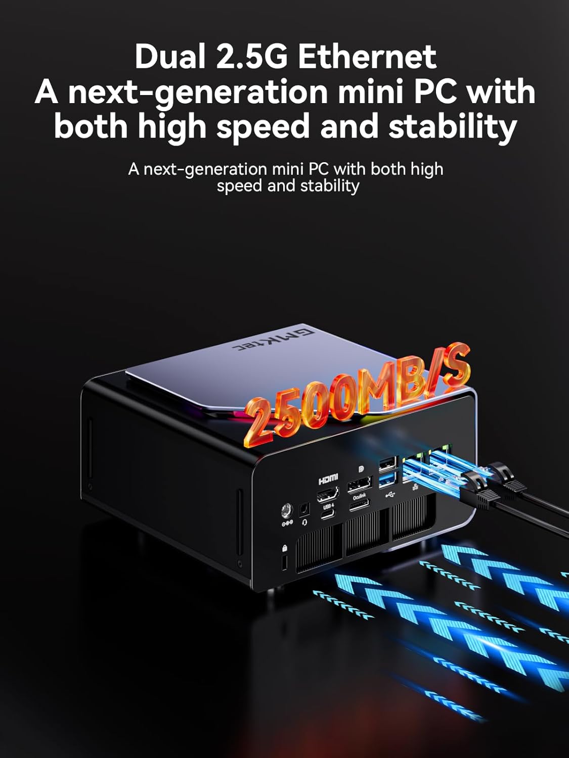 Mini Gaming PC AMD Ryzen 7 H 255 (Upgrade 8745HS, 4.9 GHz), Mini PC barebone Support DDR5, PCIE 4.0 x4, Mini Computer with USB4.0 | 2.5G LAN | Quad 4K Display | Oculink – for gaming