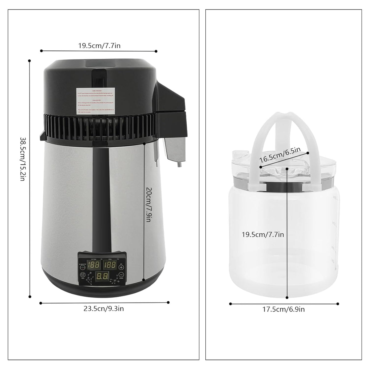 800W Water Distiller, Water Filter, Alkaline Osmosis Plant, Pure Water Distilling Filter, Water Distiller, Reverse Osmosis System, Temperature Adjustable - QUORE
