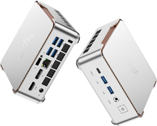 NiPoGi Pinova P2 Mini PC W-11 Pro, AΜD Ryzen 4300U (tot 3,70GHz), 16GB DDR4 256GB M.2 SSD, Mini-Desktop Computer voor School/Kantoor/Thuis, HDMI 2.0, DP, Type-C, 4K UHD Drievoudig Scherm, Dubbele WiFi