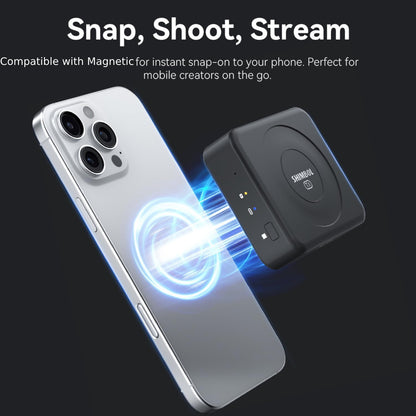SHIMBOL TP NANO Draadloos Video Transmitter/Receiver Systeem – 150 m Draadloze Transmissie, 60 ms Latency, HDMI-ingang/uitgang, Compatibel met magnetisch voor camera en smartphone(zwart)