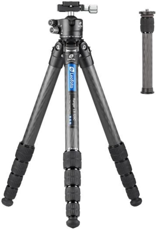 Carbon statief met kogelkop – Fotostatief – Camerastatief – Driepoot – Tripod – 10-Laags Carbon – Verstelbare Poten in 3 Hoeken