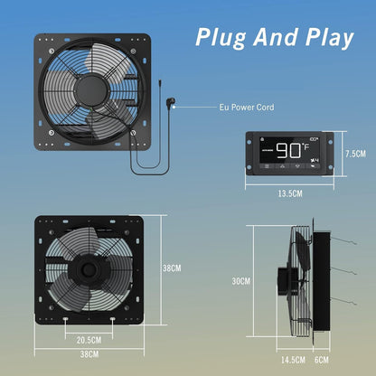 300 mm intelligente eafvoerventilator Wifi App, buisventilator, afzuigkap voor verwarming, koeling, booster, groeitenten, hydroculturen, thuisgebruik