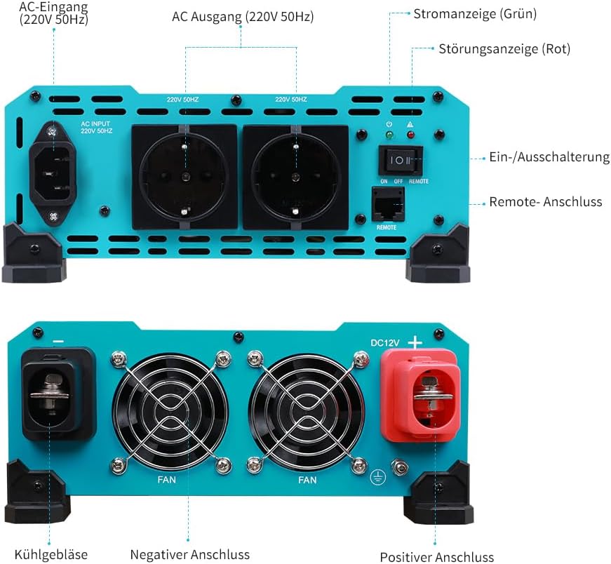 <font dir="auto" style="vertical-align: inherit;"><font dir="auto" style="vertical-align: inherit;">        Renogy Inverter 3000 W 12 V with on/off switch DC to AC with AC priority switch function       </font></font>