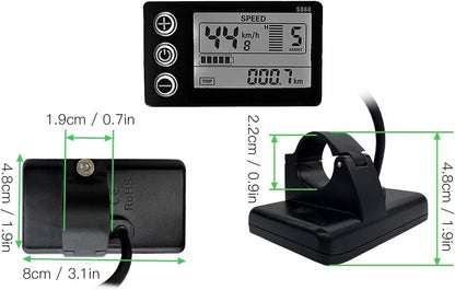 Topyond Bikes Motor Controller,Electric Bikess Modification Kit Waterproof 22A Controller S866 LCD Electric Bikes Conversion Kit for 500W Motor