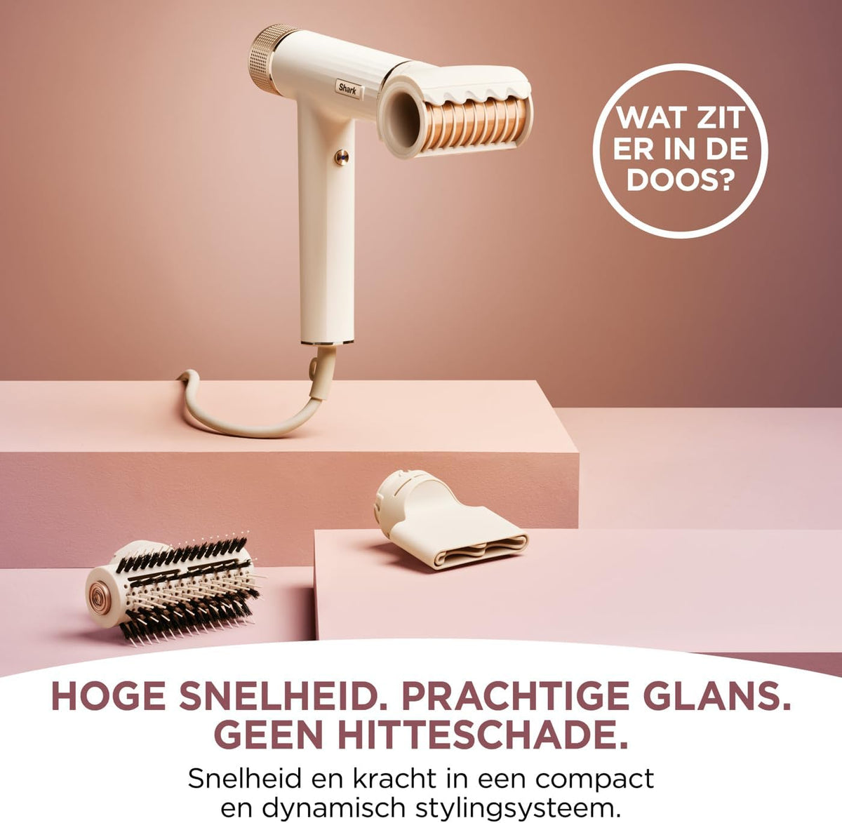 Föhn – Haardroger – Haarstyler – Stylingset – Föhnborstel – Voor glad en golvend haar – Sneldrogend – Coanda-technologie