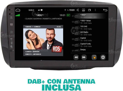 Autoradio Smart 453 – Autofonie – Multimedia Systeem – Navigatiesysteem – Touchscreen Radio – 9 Inch Scherm – 8-Core Processor – Apple CarPlay & Android Auto