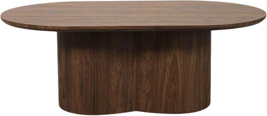 Coffee table Rumi oval 120cm walnut japandi side table - QUORE