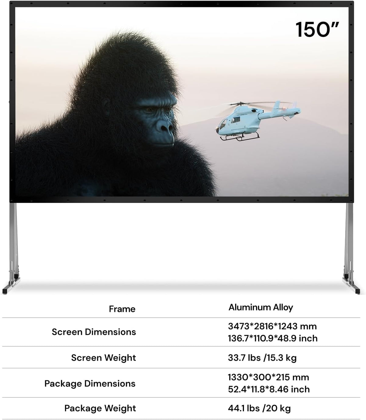 AWOL VISION MW-PF150 Outdoor Camping Opvouwbaar Draagbaar Canvas