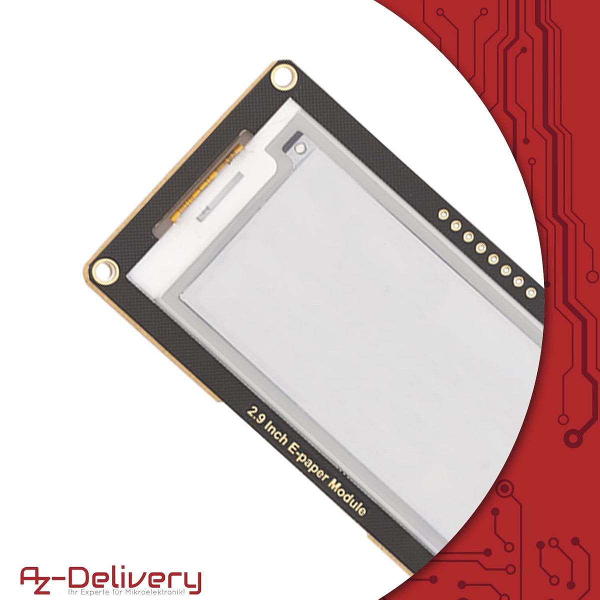 AZDelivery 5 x "2,9 inch ePaper Display Module, 296x128 e-Ink Display Module, low power consumption, SPI support, compatible with control boards and 3.3V/5V MCU interface