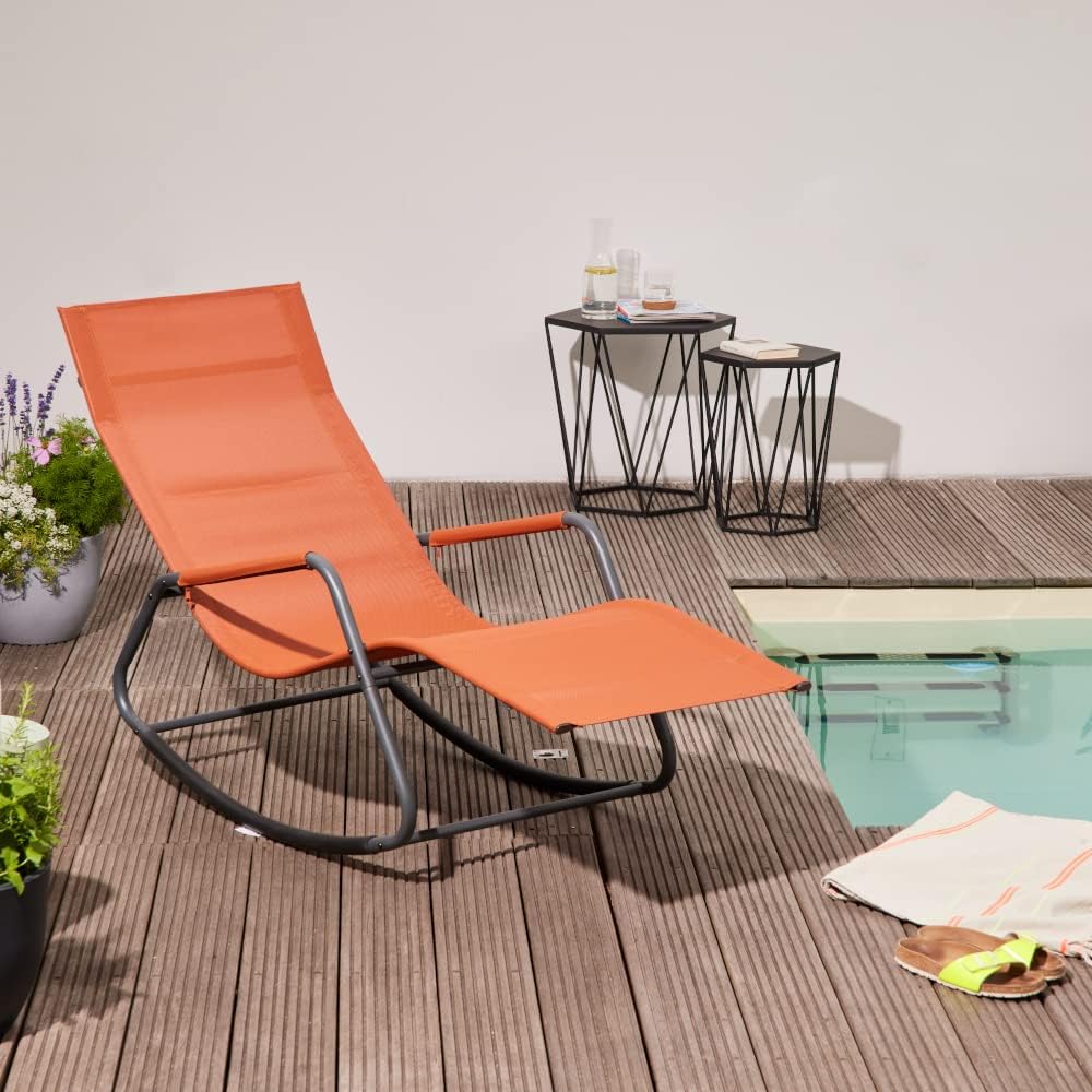 Siena Garden Relax ligstoel in rood