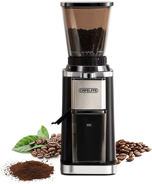Elektrische Koffiemolen Voor Zeefhouder En Reservoir – Koffiemolen – Koffiegrinder – Koffiebonenmaler – Koffiebonenmolen – 48 Instelbare Maalstanden – Antistatische Functie
