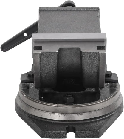 Bankklem – Bankschroef – Werkbankklem – Machineklem – Tafelbankschroef – 2-Assig Kantelbaar – 100 mm Bekbreedte – Gietijzer