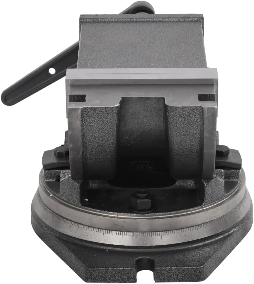 2-Assige Bankschroef – Bankschroef – Werkbankklem – Klemmen – Gietijzeren Bankschroef – Bekbreedte 160 mm – Kantelbaar 0-90° – Verstelbare Hoogte 200-430 mm