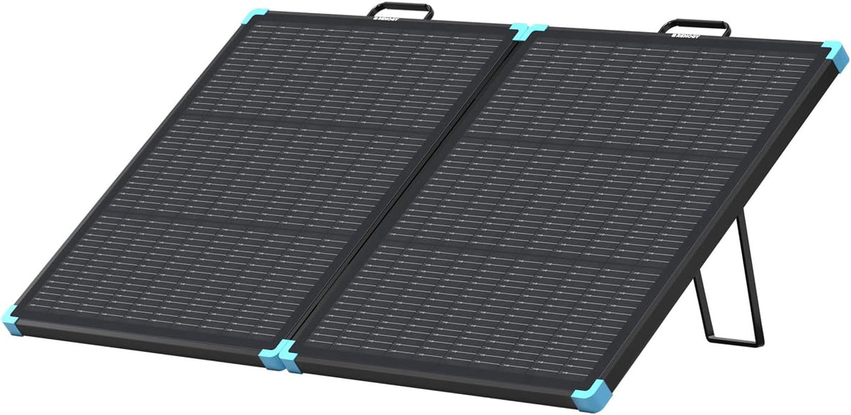 Renogy Opvouwbaar zonnepaneel, 100 W, cellen type N, opvouwbaar, draagbaar, opvouwbaar, waterdicht IP67, voor campers, caravans, hutten, camping, thuisrugsysteem, 320 Wh