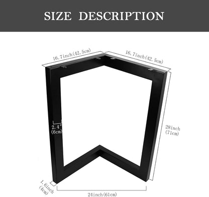 Stalen Tafelpoot Tafelpoot Industrieel 2 stuks DIY Frames Poten Voorzien van Complete Accessoires voor Meubilair voor Woonkamertafels, Werkblad Metalen