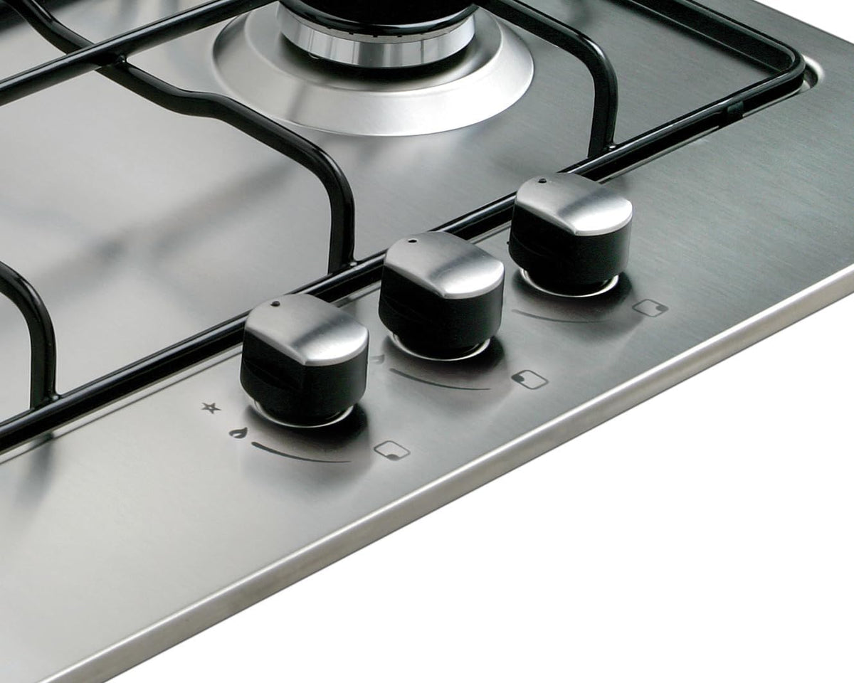 Gaskookplaat – Gasfornuis – Kookplaat – Gaspitten – Gaskooktoestel – 3 Gasbranders – Geïntegreerde Elektrische Ontsteking – Veiligheidsventielen – 58 cm – 6,25 kW