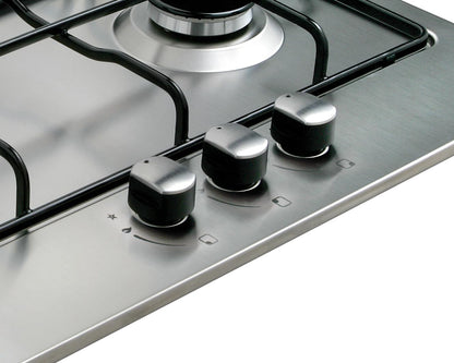 Gaskookplaat – Gasfornuis – Kookplaat – Gaspitten – Gaskooktoestel – 3 Gasbranders – Geïntegreerde Elektrische Ontsteking – Veiligheidsventielen – 58 cm – 6,25 kW