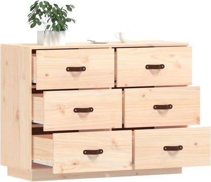 Sideboard Living Room Cabinets Living Room Oblique Storage Cabinet Sideboard 100x40x75cm Solid Wood Pine - QUORE