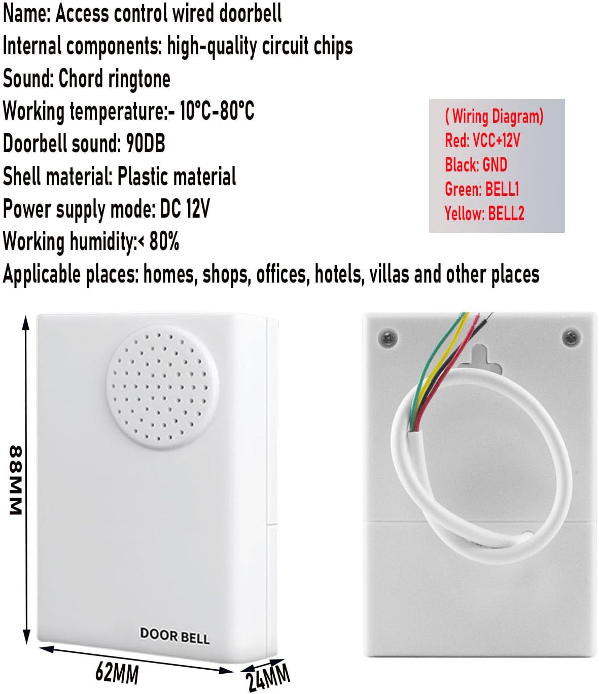 YAVIS Tuya WiFi Kit met Screen Vingerafdruk Access Controller IP68 Waterdichte Touch Keyboard RFID/IC Card Reader WG26/34180kg Elektrisch Magnetisch Slot, 3A Voeding, Deurbel, Knop