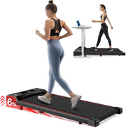 Loopband - Elektrische Loopband - Walking Pad - Inklapbaar - met Helling - Ruimtebesparend - 3.0 pk - Bluetooth-Audio - App - Afstandsbediening - LED-display - Instelbare Snelheid - 1-6 km/u - voor Thuis - Onder het Bureau