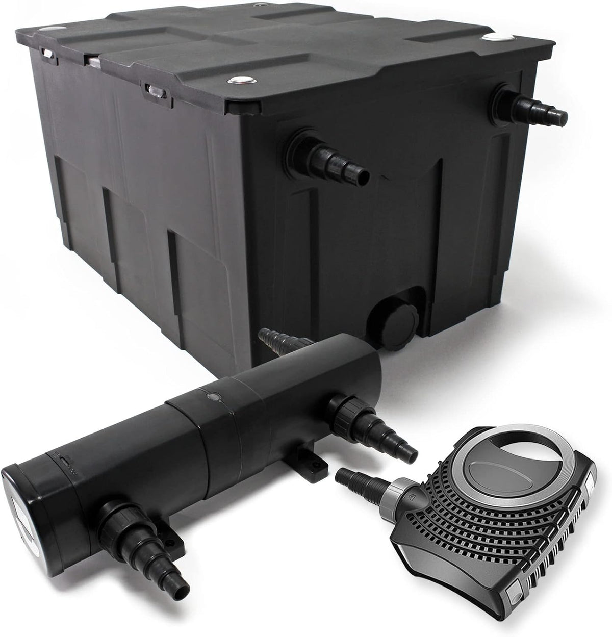 Set bio-vijverfilter set 60.000 l SuperEco vijverpomp 80 W UVC-unit 18 W