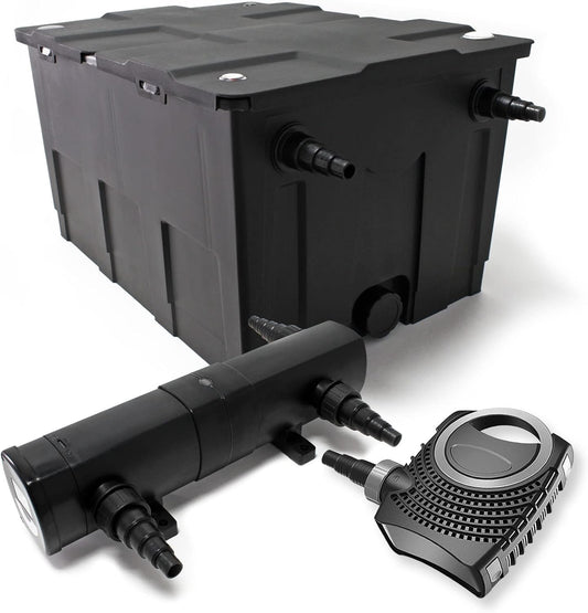 Set bio-vijverfilter set 60.000 l SuperEco vijverpomp 80 W UVC-unit 18 W