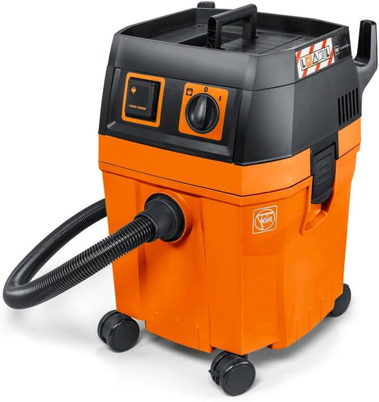 FEIN Dustex 35 l, krachtige nat-/droogzuiger voor de aansluiting van elektrisch gereedschap in de werkplaats en bij de montage.