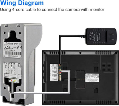 video-deurintercom 7 inch helder display intercom systeem-eenheden deurbel voor home video deurbel camera nachtzicht max 100 meter 1 camera 1 monitor