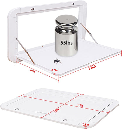 Opvouwbare Picknick Tafel voor Campervan - Buiten Wandtafel Kit Met Afsluitbare Muur Bevestiging - Aluminium Legering voor Motor en Thuis