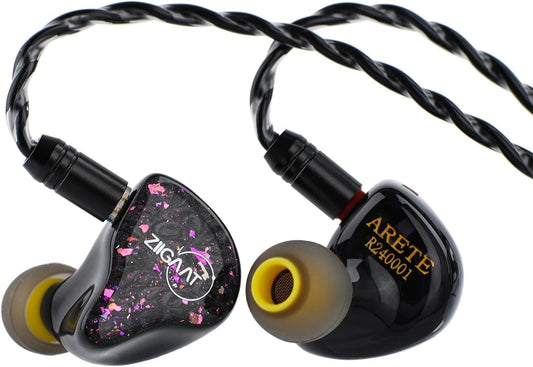 ZiiGaat x Fresh Reviews Arete In Ear Monitor, 1DD+4BA hybride koptelefoon IEM, bekabelde Gaming Earbuds, Studio Monitor Tunning, met afneembare IEM-kabel voor Muzikant Audiofiel