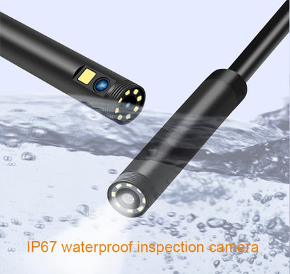 Triple Lens Inspectiecamera 32FT, 5 '' IPS-scherm 1080P HD 8 mm endoscoop inspectiecamera met verlichting, waterdichte drainage Borescope voor rioolbuis Sanitair Snake Semi-rigide kabel