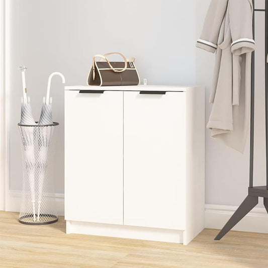 Schoenenkast – Schoenenopberger – Schoenenrek – Schoenenmeubel – Schoenentoren – Multiplex Wit – 2 Deuren – 59 x 35 x 70 cm – Stevig & Vochtbestendig
