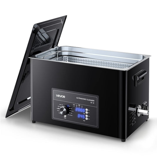VEVOR Ultrasonic Cleaner, Professional Ultrasonic Cleaning Device with Rotary Knob Control, 30 Litres, Cleaning Device with Basket and Cleaning Ball, Ultrasonic Device for Watches, Shavers