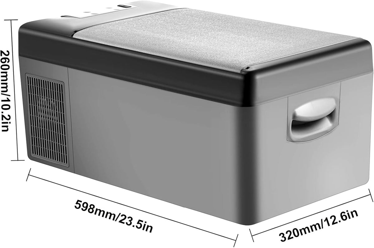 VEVOR Draagbare Vriezer Mini Koelkast Elektrische Koeler Auto Koeler 15 L 98 x 320 x 260 mm Koeler Elektrische 20 ℃ 10 ℃ Compressor Koeler Auto Vrachtwagen Boot Camper Kamperen grijs