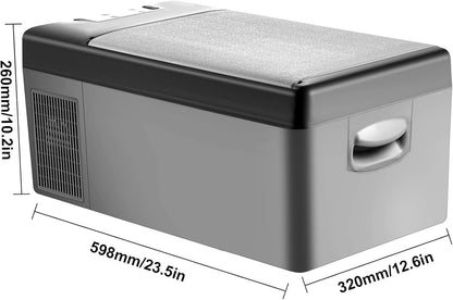 VEVOR Draagbare Vriezer Mini Koelkast Elektrische Koeler Auto Koeler 15 L 98 x 320 x 260 mm Koeler Elektrische 20 ℃ 10 ℃ Compressor Koeler Auto Vrachtwagen Boot Camper Kamperen grijs