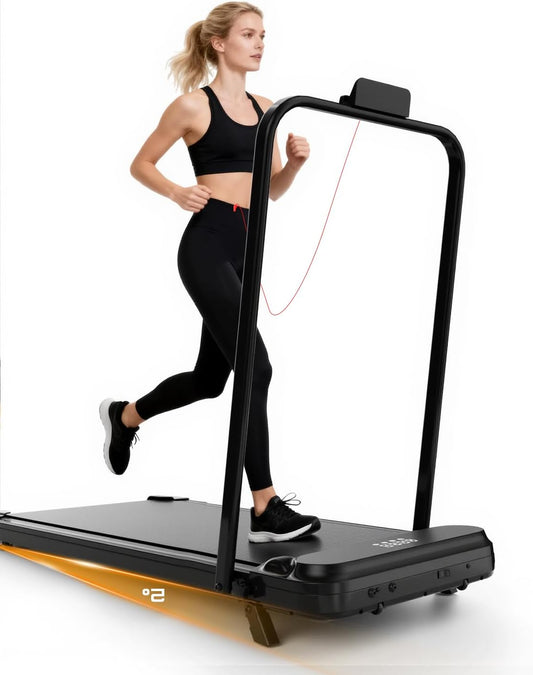 Hiking trail for home office under desk treadmills running machine foldable treadmill walking path with handle compact running mat indoor 8km/h - QUORE