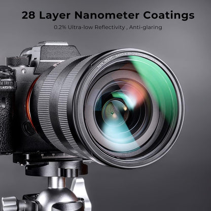 K&F CONCEPT 72mm Magnetisch Lensfilterset - UV CPL ND1000 Magnetische Adapterring Optisch Glas Camera Filter Pouch Quick Swap Systeem (Nano-X Serie)