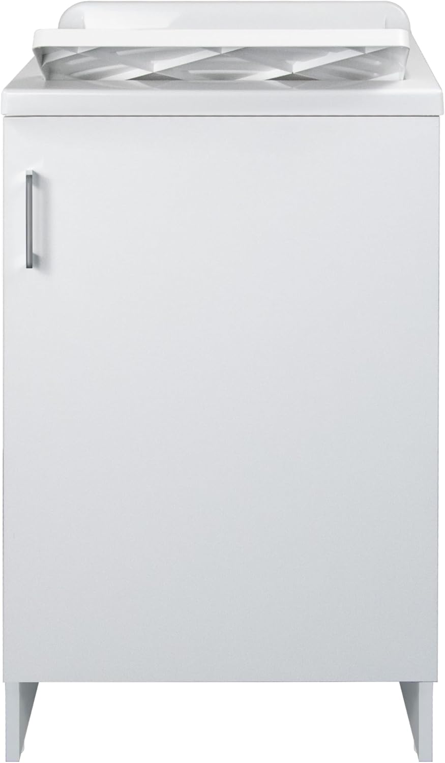 Negrari Wastafel van spaanplaat, zuurbestendige badkuip, afvoerset inbegrepen, voor binnen en buiten, 45 x 50 x 85 cm (l x d x h), wit