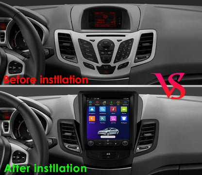 Ossuret Autoradio voor Ford Fiesta (2009-2017), 9,7 Inch Android 14 Touchscreen 2+32GB GPS Navigatie met Carplay Android Auto Stuurwielbediening Bluetooth DSP TPMS OBD2 DAB+