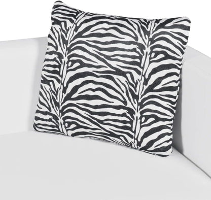 Fauteuil – Armstoel – Lounge Chair – Tv Stoel – Werkkamerstoel – Witte Kunstleren Bekleding – Brede Zitting Met Dik Kussen
