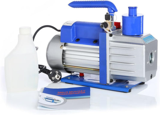 Vacuum Pomp – Vacuümpomp – Negatieve Druk Pomp – Klimaattechniek Pomp – Modelbouw Pomp – 100 L/Min Zuigcapaciteit – Aluminium Behuizing & 10 Pa Einddruk