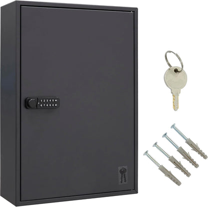 ARREGUI PL200EN Sleutelkast met 200 verstelbare haken, stalen sleutelbox met IP65 elektronisch slot, sleutelkast met cijferslot, programmeerbare codes, 55 x 38 x 14 cm, zwart