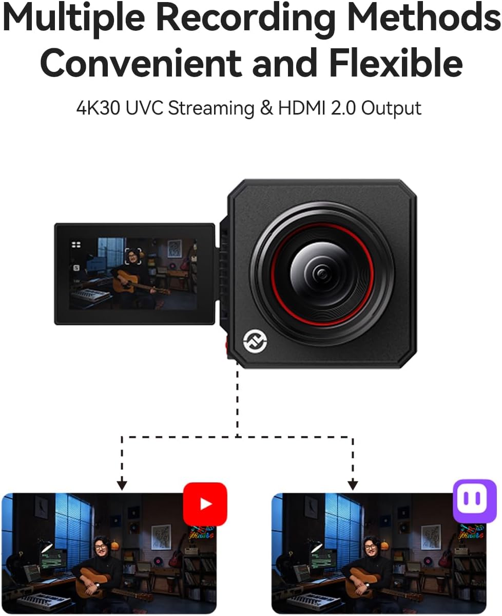 Live streamingcamera – Streamingcamera – Webcam – Livestreamcamera – Videocamera – 4K30 Beeldkwaliteit – 1/1,3 Inch CMOS Sensor Met F1.05 Lens