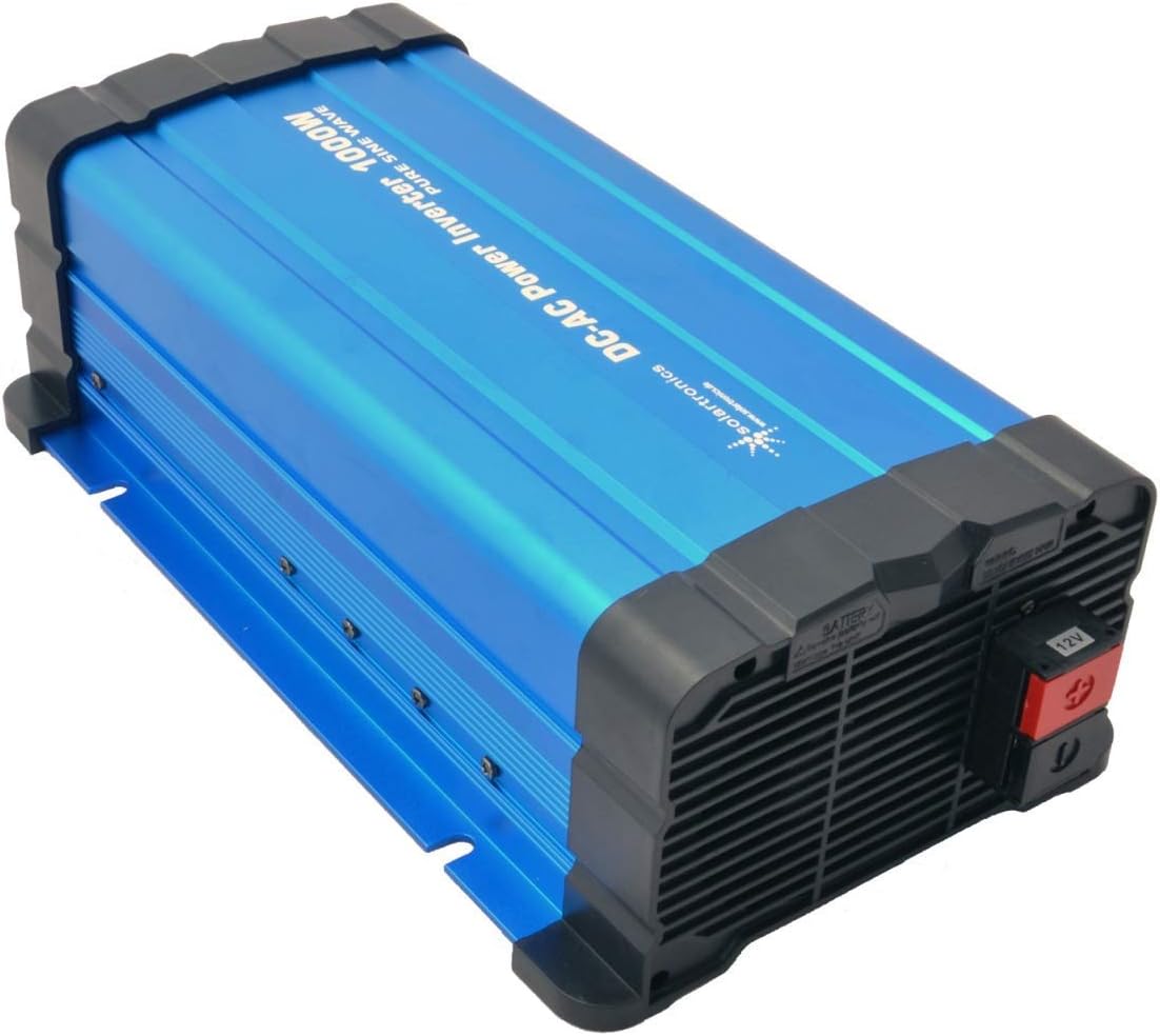 SOLARTRONICS Spanningsomvormer FS1000D 12V 1000 Watt met display - omvormer 12v naar 230v - zuivere sinus - compatibel met LifePO4/lithium, lood-, gel of AGM-batterij - USB - met afstandsbediening