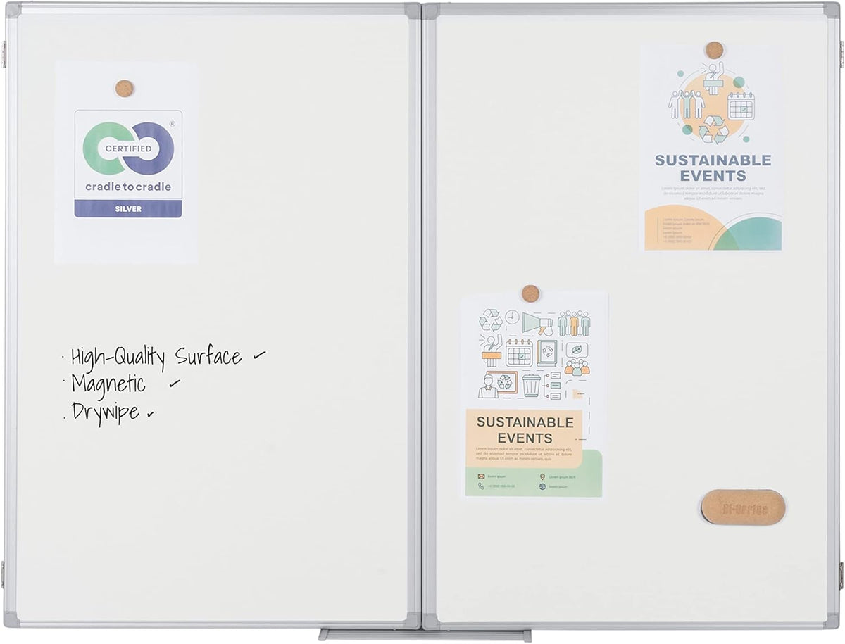 Bi-Office TR01020509790 Earth-It Maya aluminium frame Trio whiteboard
